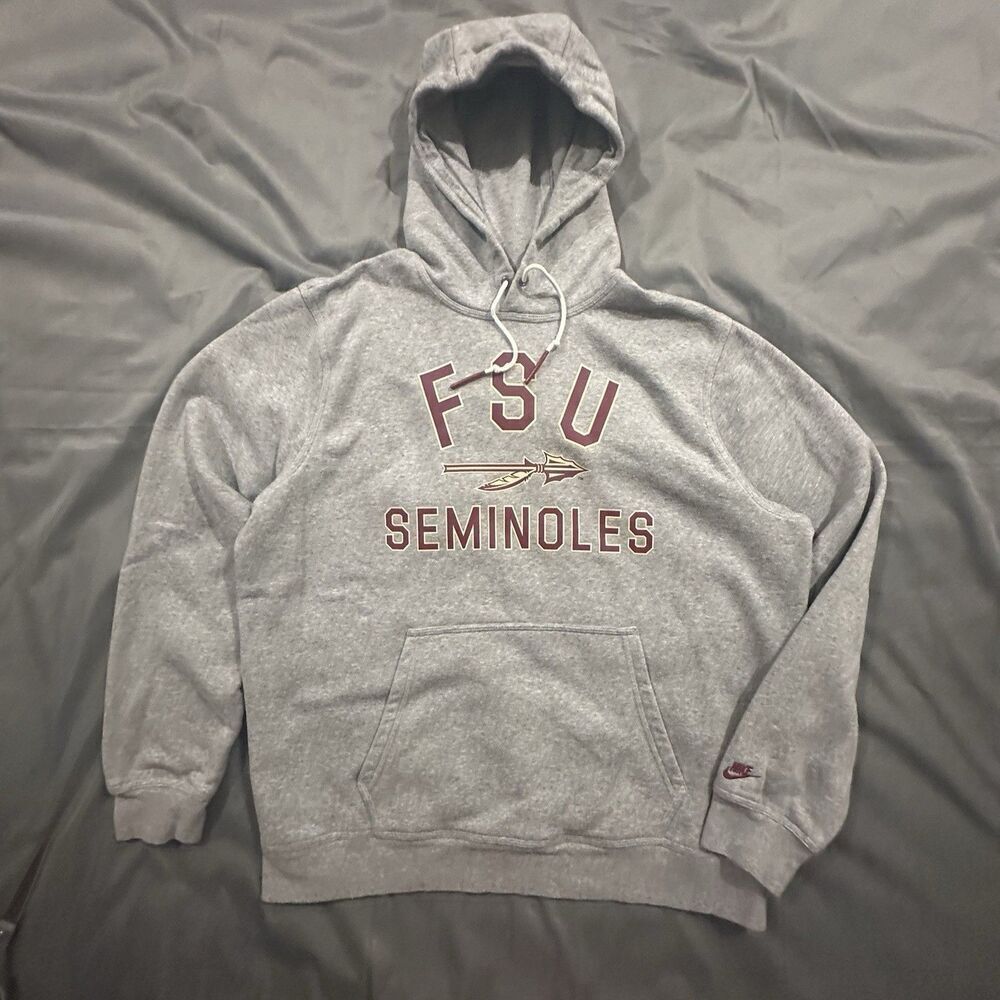 Nike Florida State Seminoles FSU Hoodie Womens XL Gray Pullover NCAA University